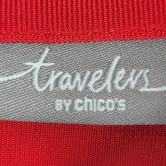 Travelers by Chicos Jacket Women's Size 0 US Small Red Zip Up Shirt Jacket - Picture 7 of 11